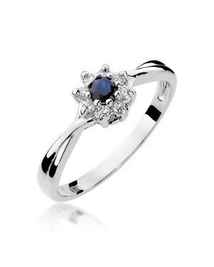 Sapphire ring white gold