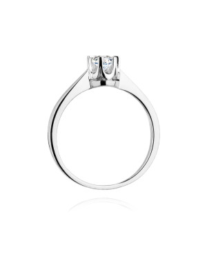 Złoty pierścionek zaręczynowy z diamentem białe złoto 0,25ct