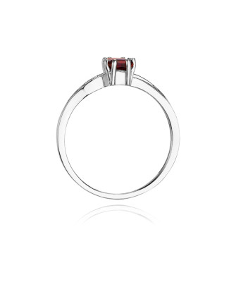 Pierścionek z granatem białe złoto 0,70ct