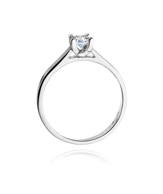 Gold ring with diamond white gold 0.25ct