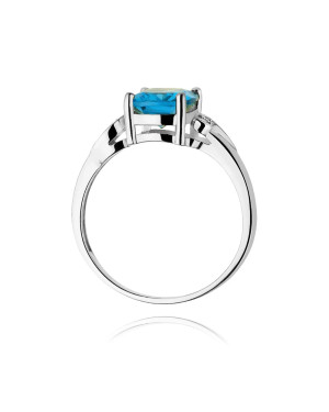 Topaz pierścionek białe złoto 2,40ct