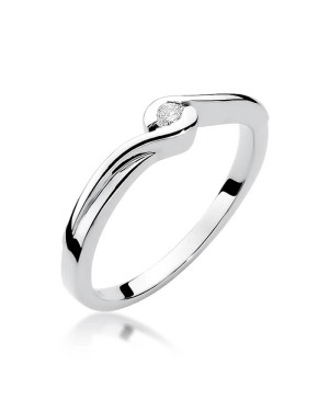 Diamond ring white gold 0.05ct
