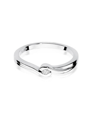 Diamond ring white gold 0.05ct