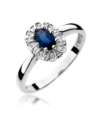 Sapphire ring white gold 0.70ct