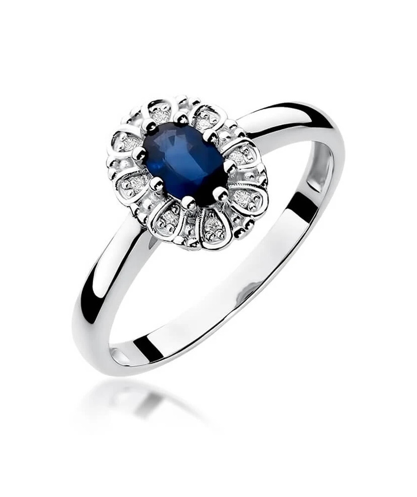 Sapphire ring white gold 0.70ct