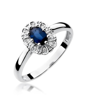 Sapphire ring white gold 0.70ct