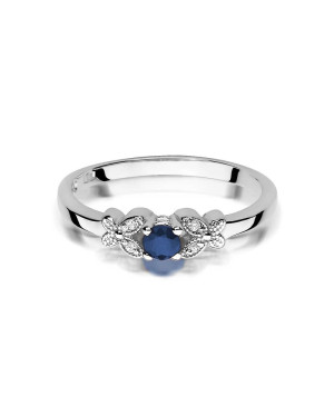 Sapphire engagement ring white gold
