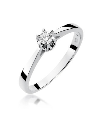 Pierścionek zaręczynowy z brylantem 0,12ct