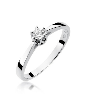 Pierścionek zaręczynowy z brylantem 0,12ct