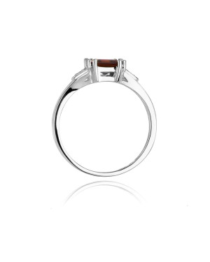 Ring with garnet white gold 1.30ct