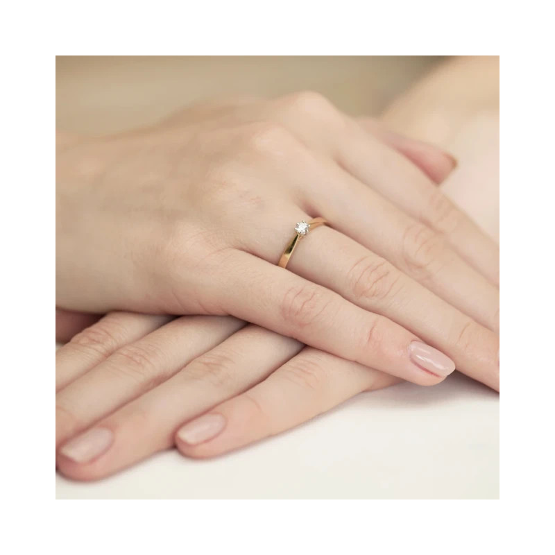 Gold ring with diamond EY-229 0.10ct | GoldJewellery Gold ring with diamond EY-229 0.10ct | GoldJewellery