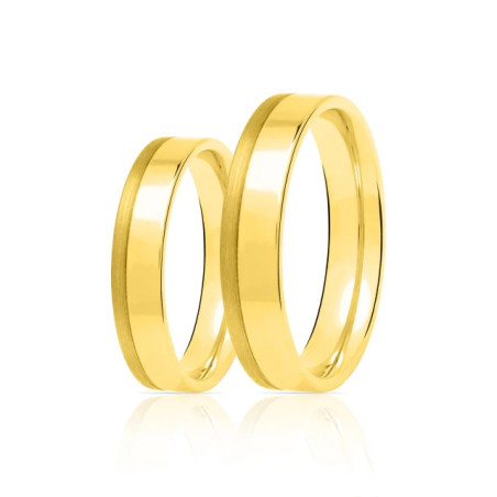 Classic gold wedding ring 4 mm 585 size Size 15-23|GoldJewellery