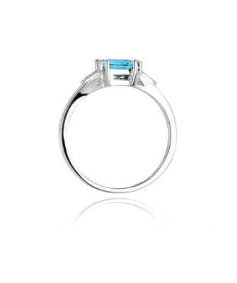 Pierścionek topaz białe złoto 1,40ct