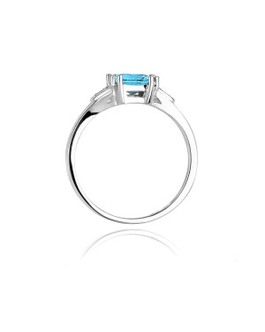 Pierścionek topaz białe złoto 1,40ct