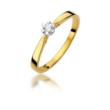 Gold ring with diamond EY-229 0.10ct | GoldJewellery
