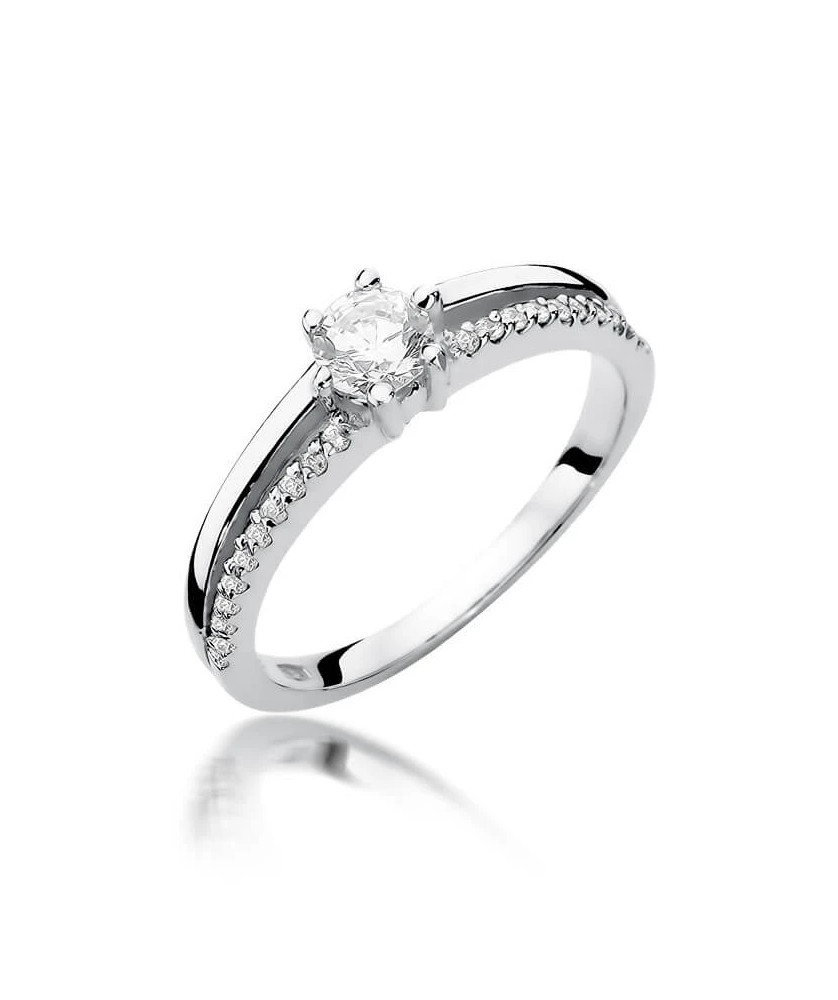 Gold ring with diamonds white gold 0.40ct