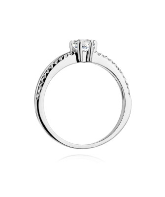 Gold ring with diamonds white gold 0.40ct