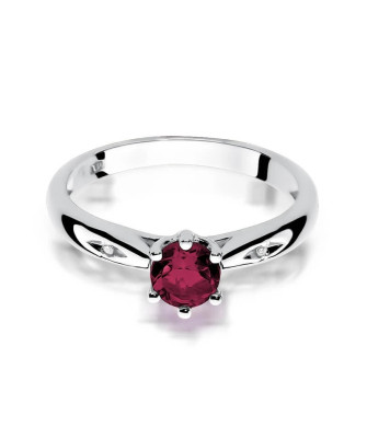 Engagement ring with 0.60ct ruby