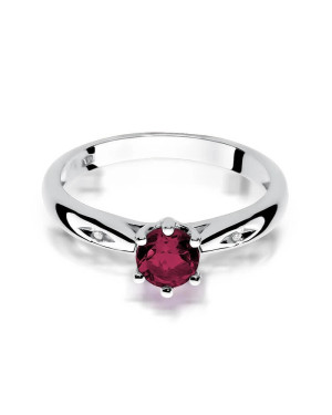 Engagement ring with 0.60ct ruby