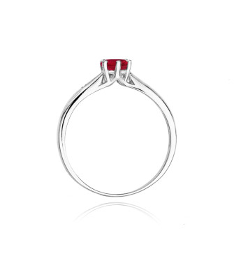 Engagement ring with 0.60ct ruby