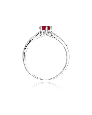 Engagement ring with 0.60ct ruby