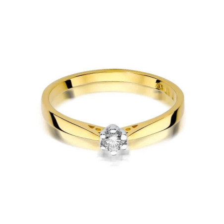 Gold ring with diamond EY-229 0.10ct | GoldJewellery