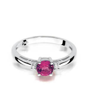 Pierścionek rubin białe złoto 0,60ct