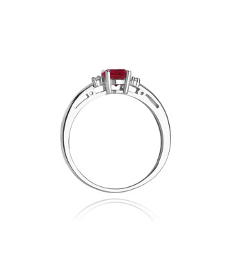Ruby ring white gold 0.60ct