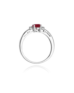 Pierścionek rubin białe złoto 0,60ct