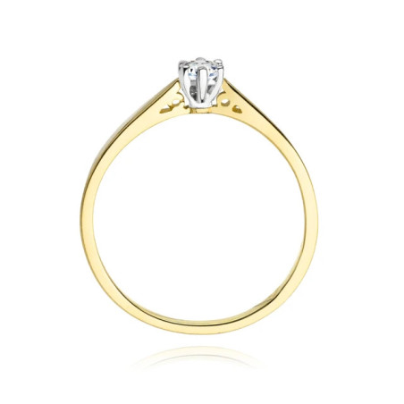 Gold ring with diamond EY-229 0.10ct | GoldJewellery