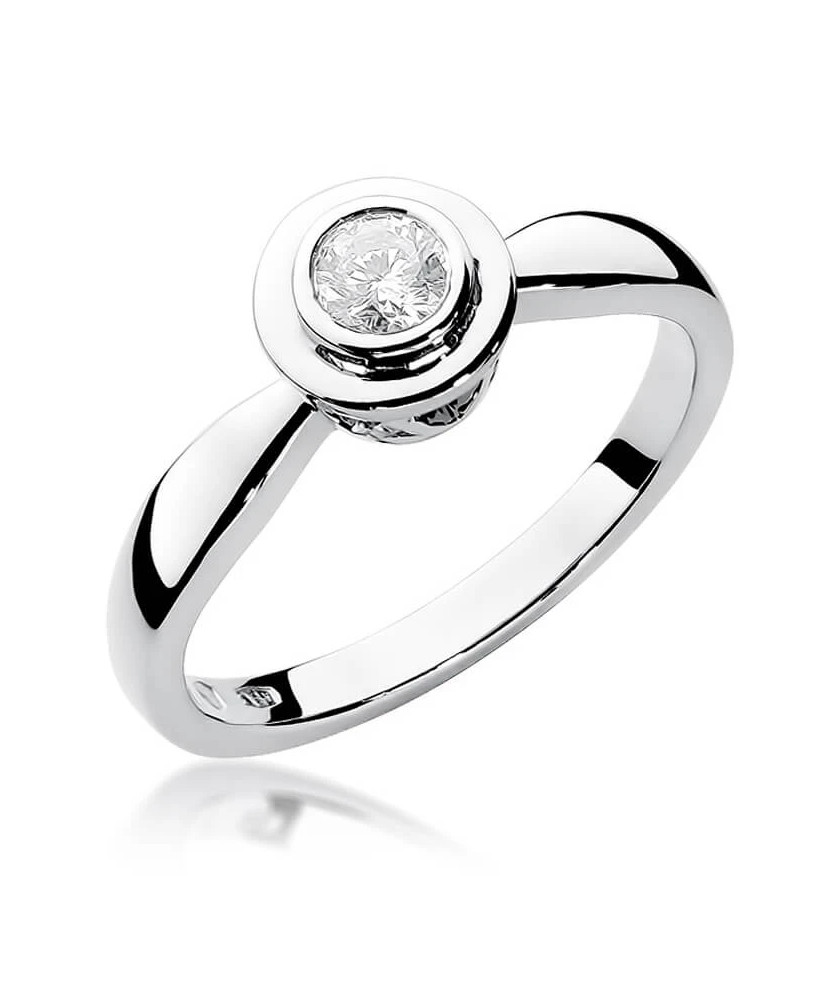 Gold ring with diamond white gold 0.30ct