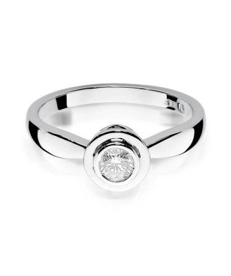 Gold ring with diamond white gold 0.30ct