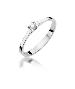 Pierścionek diament białe złoto 0,09ct
