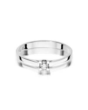 Pierścionek diament białe złoto 0,09ct