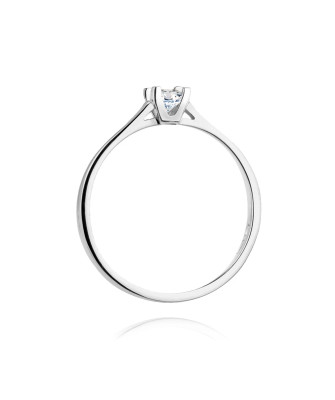 Pierścionek diament białe złoto 0,09ct