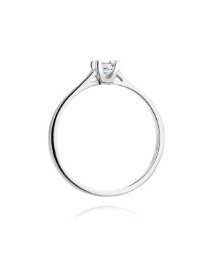 Pierścionek diament białe złoto 0,09ct