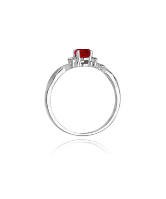 Rubin pierścionek białe złoto 0,60ct
