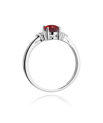Gold ring with ruby white gold 1.00ct