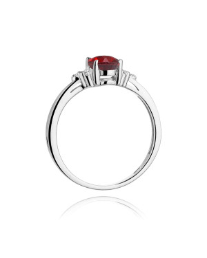 Gold ring with ruby white gold 1.00ct