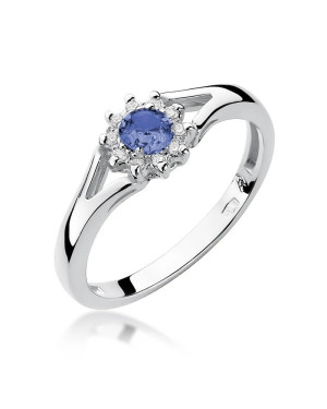 Tanzanite ring white gold 0.15ct