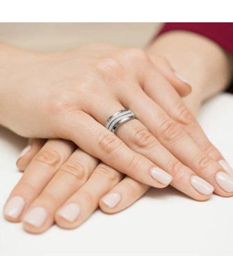 Diamond ring white gold 0.18ct