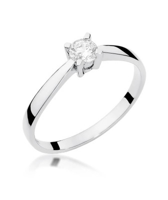 Diamond engagement ring white gold 0.20ct