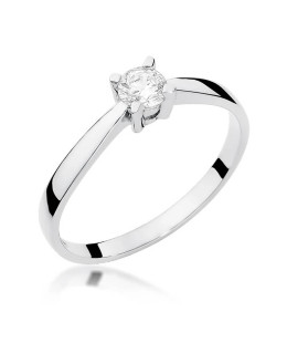 Diamond engagement ring white gold 0.20ct