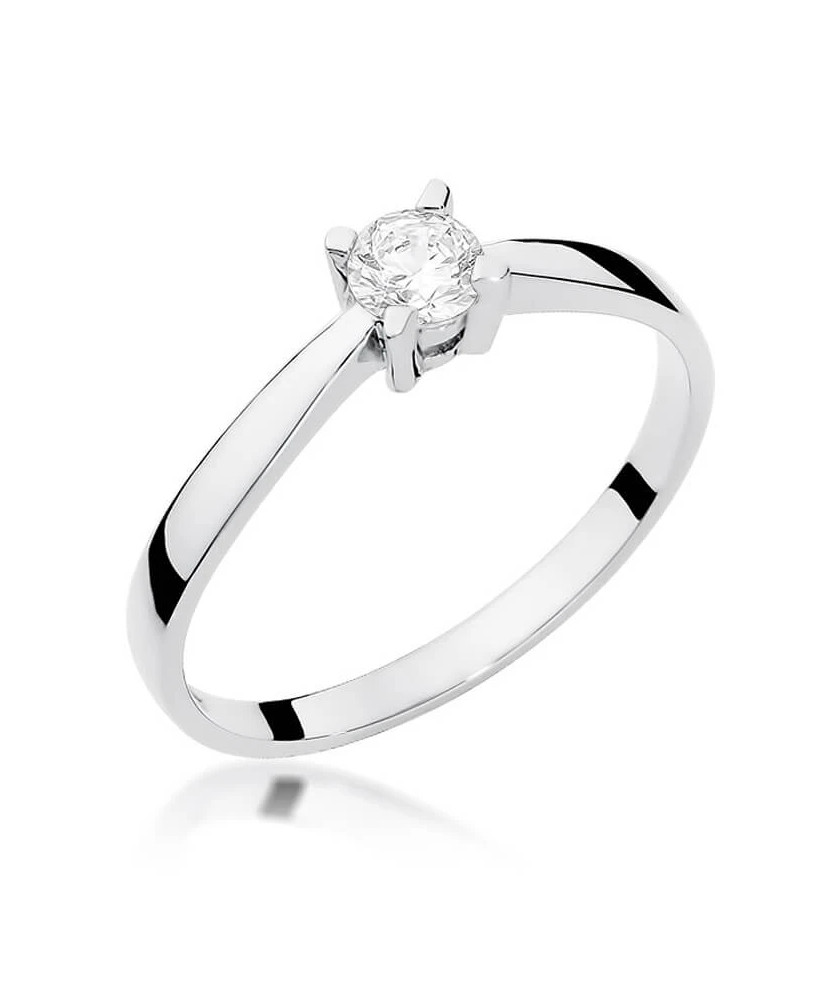 Diamond engagement ring white gold 0.20ct