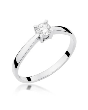 Diamond engagement ring white gold 0.20ct