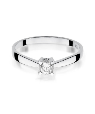 Diamond engagement ring white gold 0.20ct