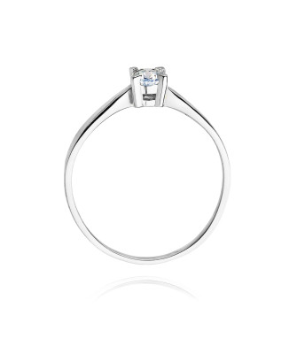 Pierścionek zaręczynowy z diamentem białe złoto 0,20ct