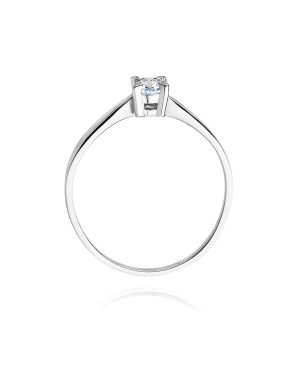 Pierścionek zaręczynowy z diamentem białe złoto 0,20ct