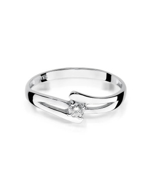 Engagement ring diamond white gold 0.10ct