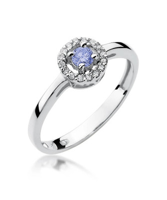 Tanzanite engagement ring white gold